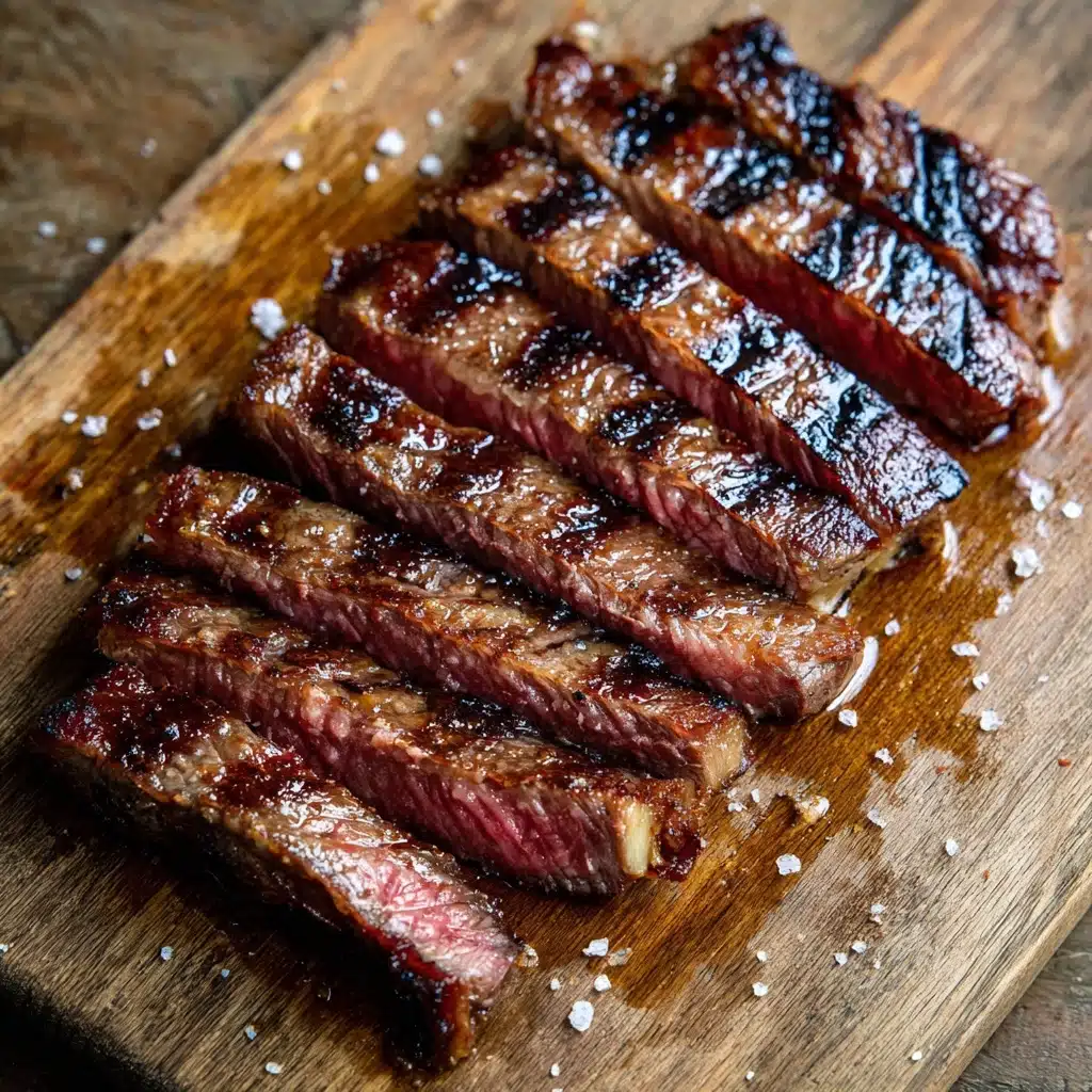 Grilled Balsamic and Garlic Flank Steak Recipe - Recipe Image