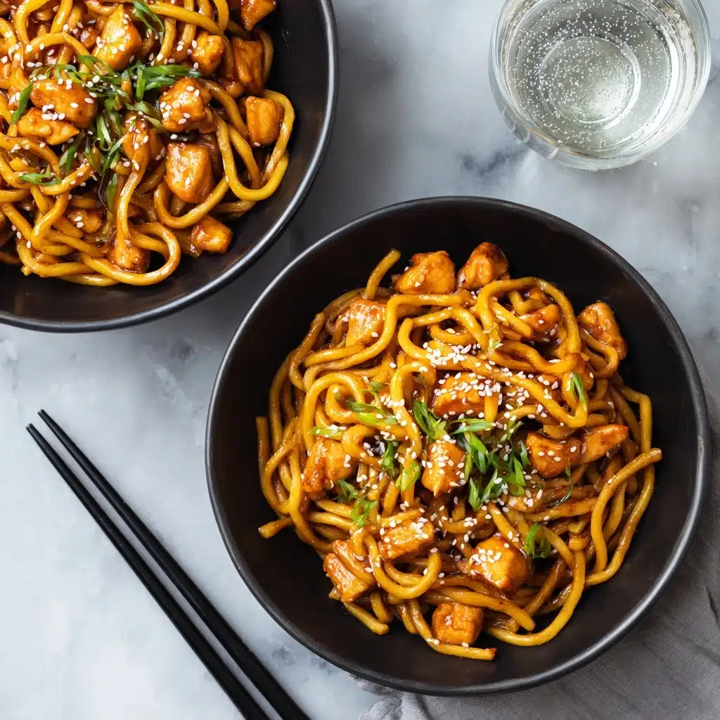 Slow Cooker Honey Garlic Chicken Noodles Recipe - Recipe Image