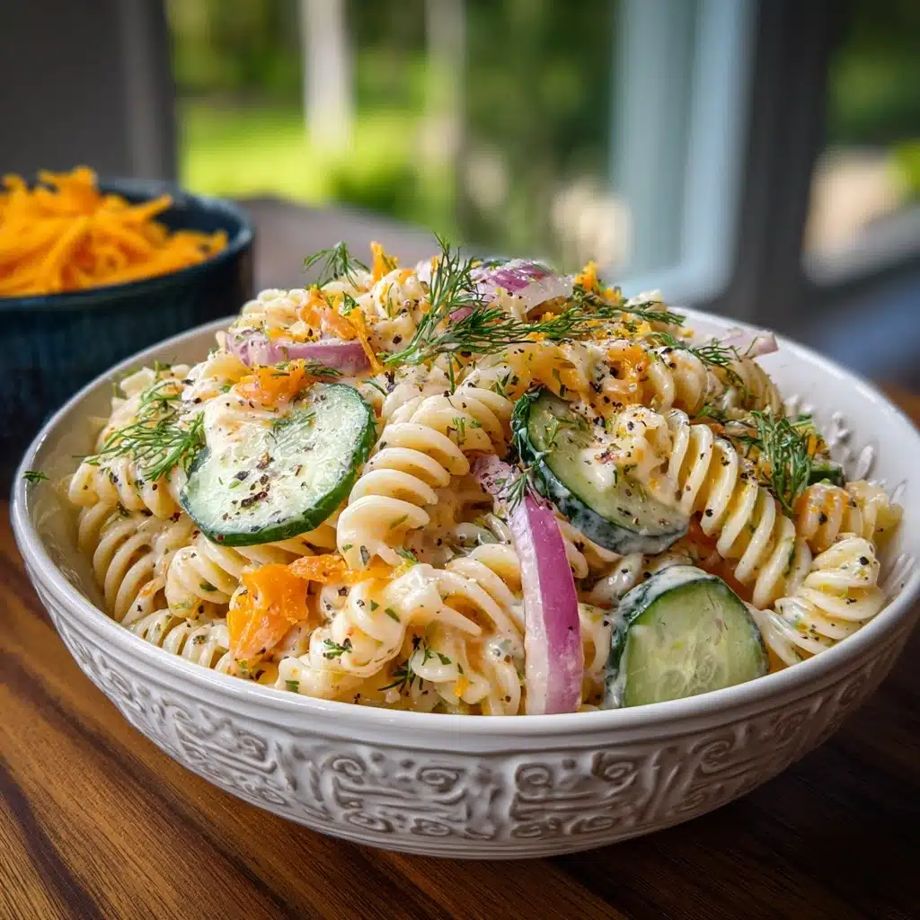 Tangy Dill Pickle Pasta Salad Recipe - Recipe Image