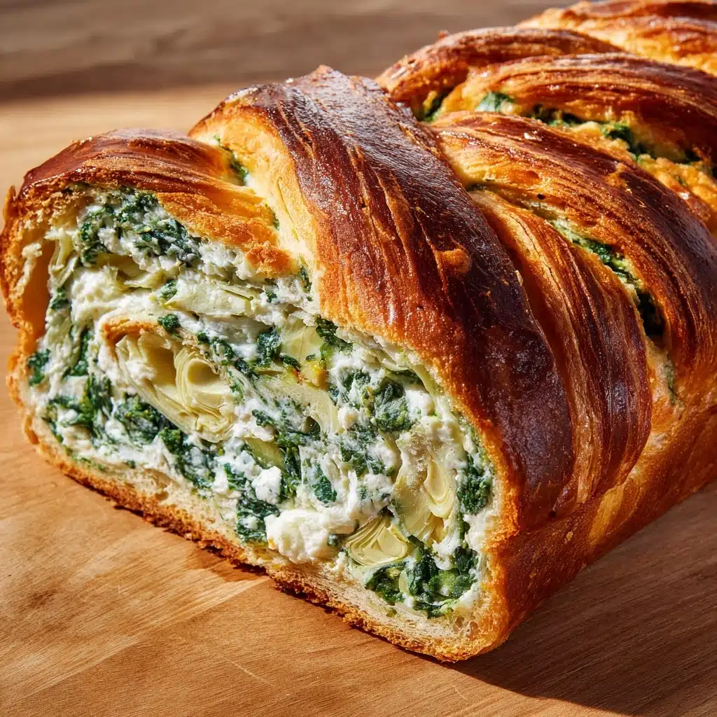Spinach Artichoke Dip Pull-Apart Christmas Bread Recipe - Recipe Image