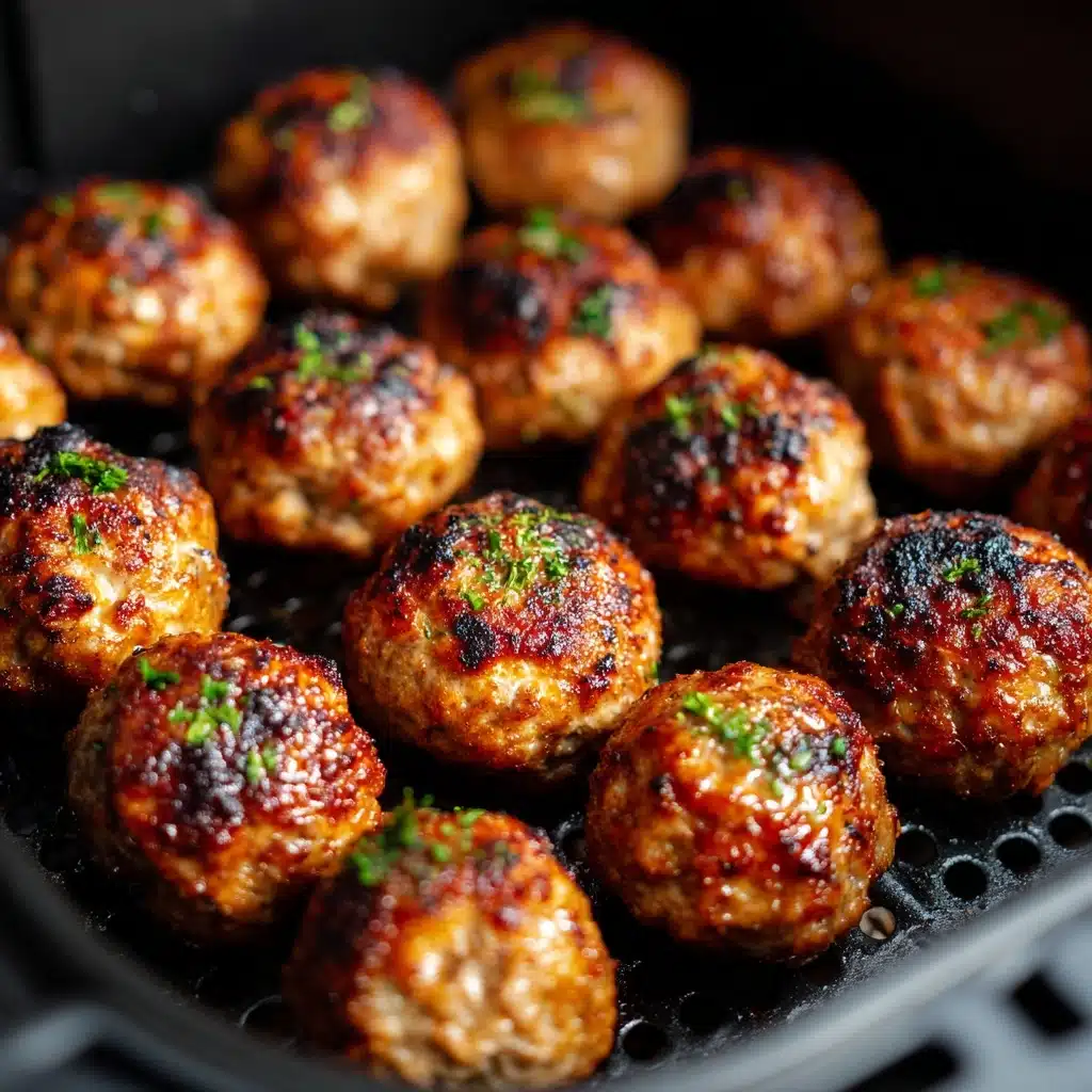 Air Fryer Chicken Meatballs With Parmesan Recipe - Recipe Image
