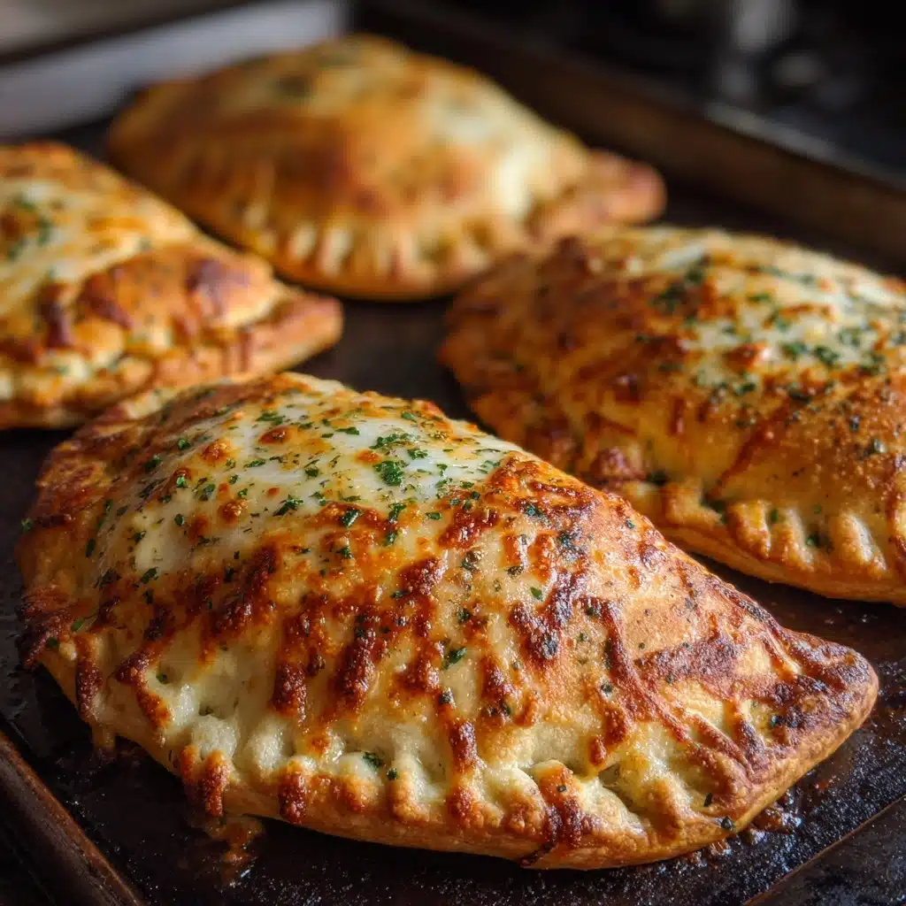 Baked Chicken Alfredo Calzones Recipe - Recipe Image