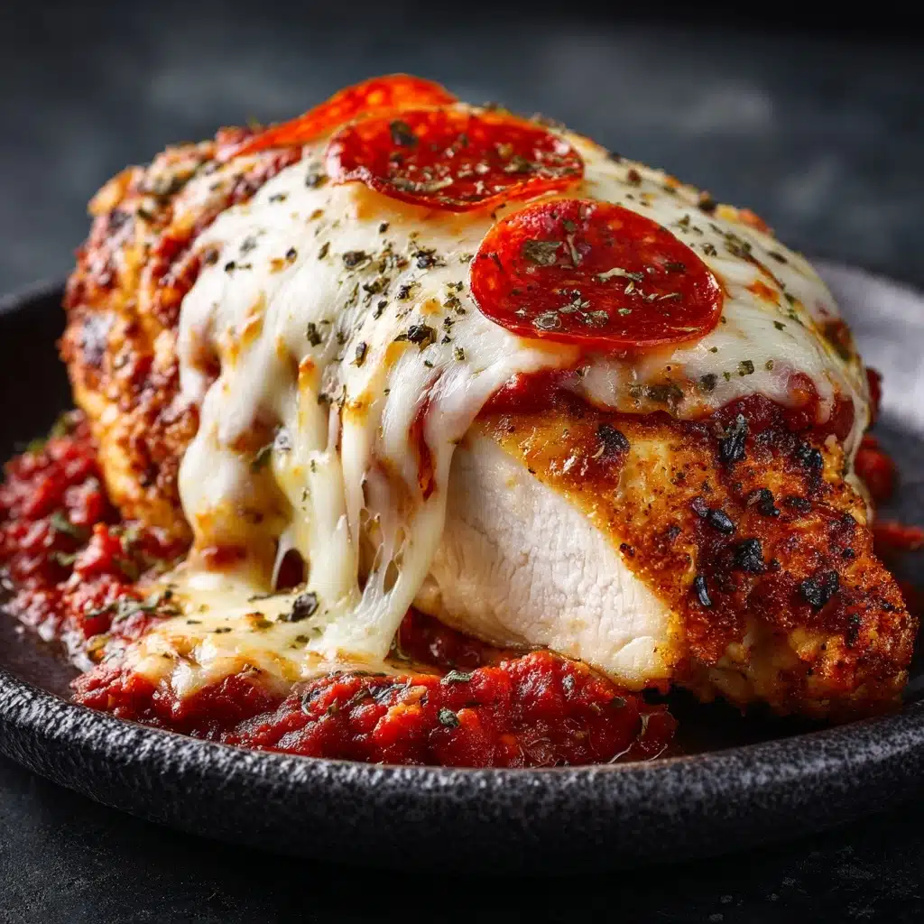 Pepperoni Pizza Stuffed Chicken Bake Recipe - Recipe Image