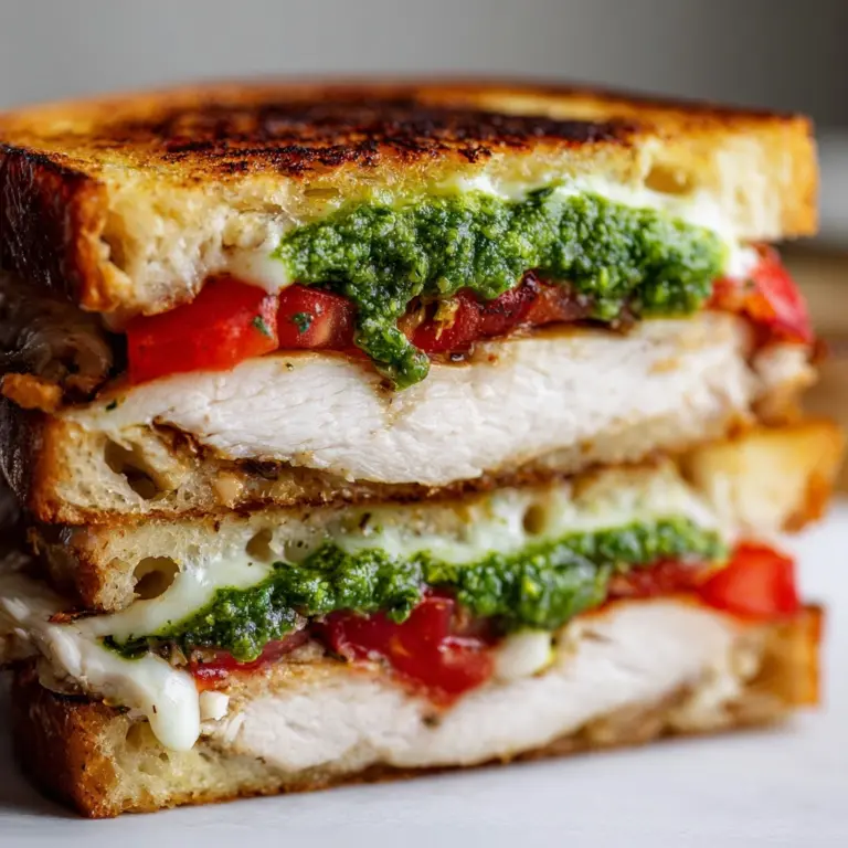 Gourmet Chicken Pesto Sourdough Sandwich Recipe