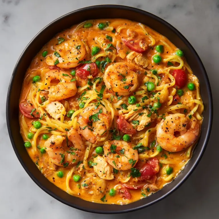 Creamy Garlic Shrimp Pasta Recipe