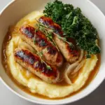 Sausages with Homemade Onion Gravy Recipe