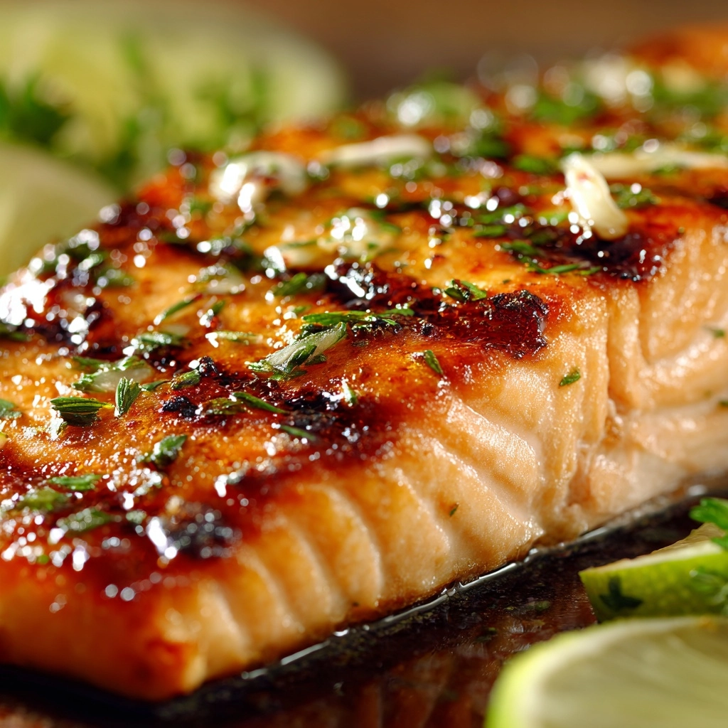 Cilantro Lime Honey Garlic Salmon Baked in Foil Recipe - Recipe Image