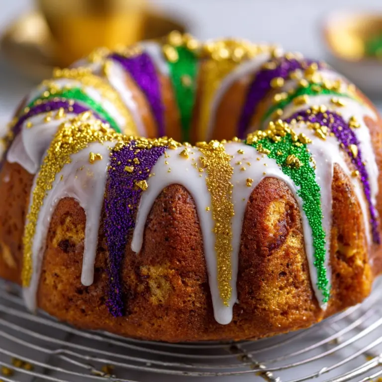 Easy Mardi Gras King Cake Recipe