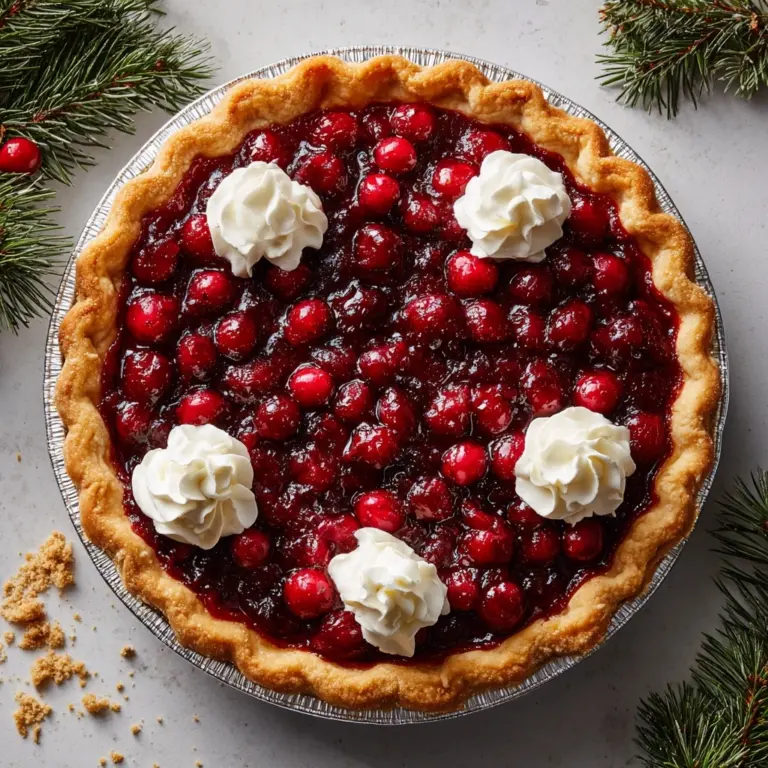 Cranberry Custard Pie Recipe
