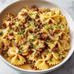 Creamy Beef and Bowtie Pasta Recipe