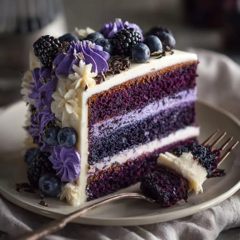 Purple Velvet Cake with White Chocolate Cream Cheese Frosting Recipe - Recipe Image