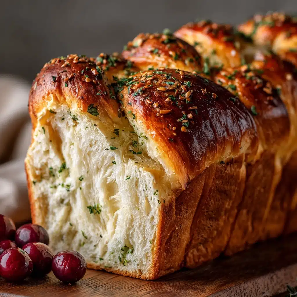 Garlic Herb Stuffed Sourdough Bread Recipe - Recipe Image
