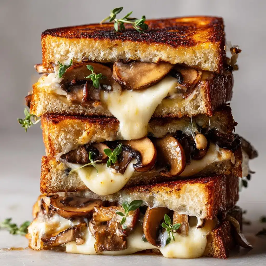 Grilled Cheese with Gouda, Roasted Mushrooms, and Onions Recipe - Recipe Image