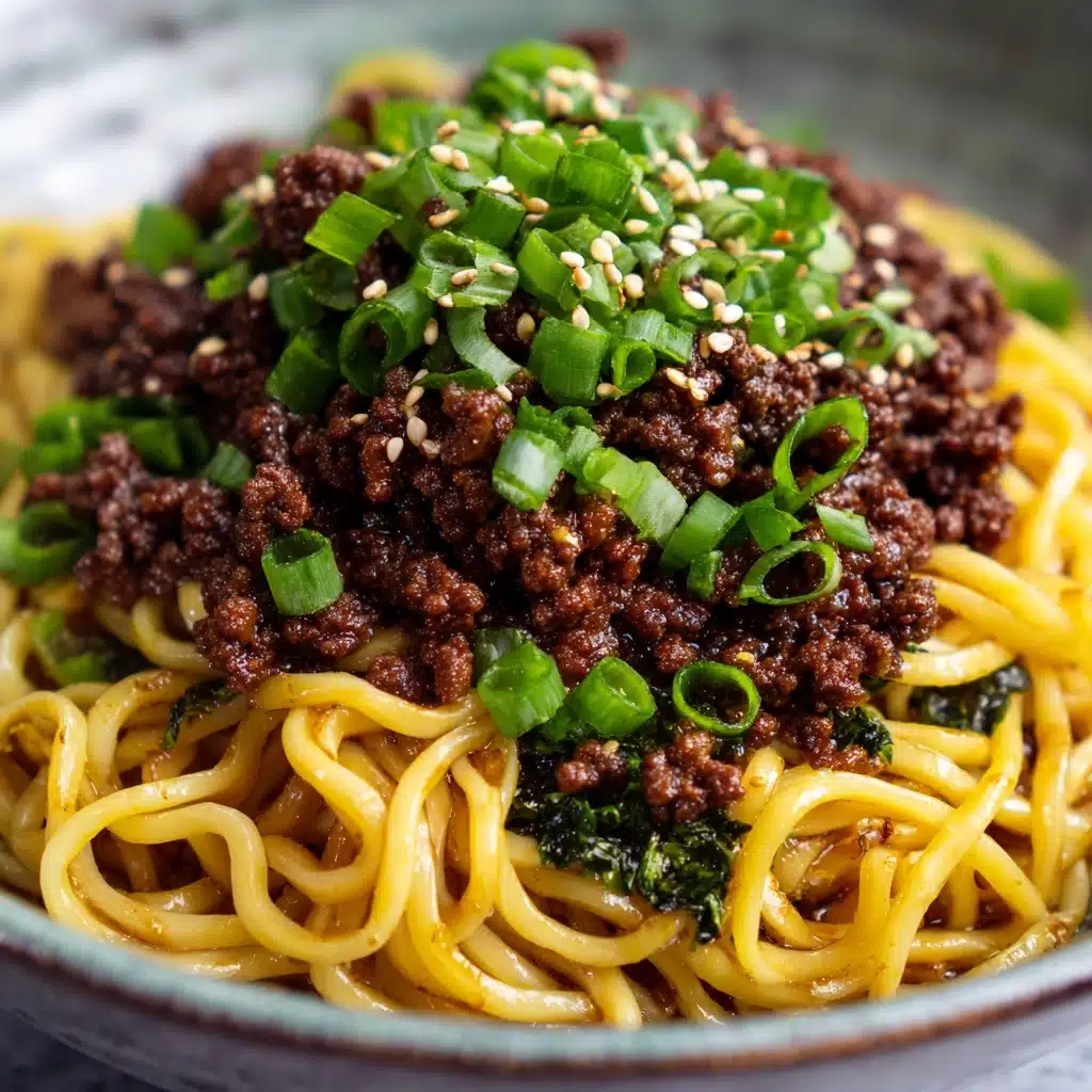 Mongolian Ground Beef Noodles Recipe - Recipe Image