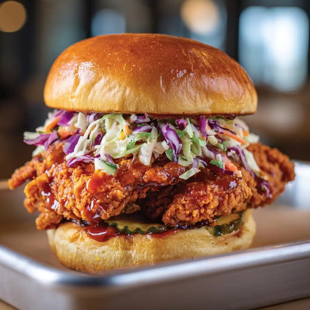 Chicken Sandwiches with Blue Cheese Slaw Recipe - Recipe Image
