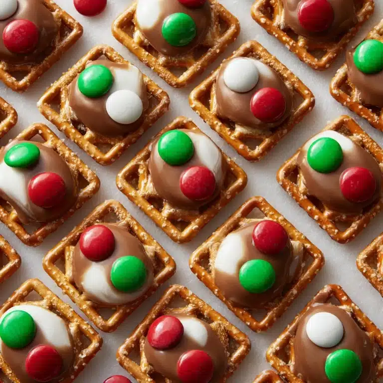 Christmas Caramel Pretzel Bites Recipe