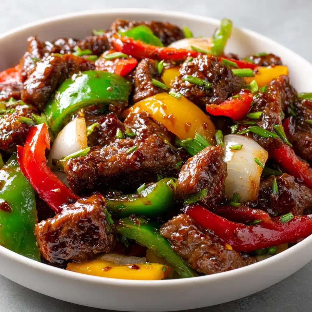 Pepper Steak with Bell Peppers and Onion Recipe - Recipe Image