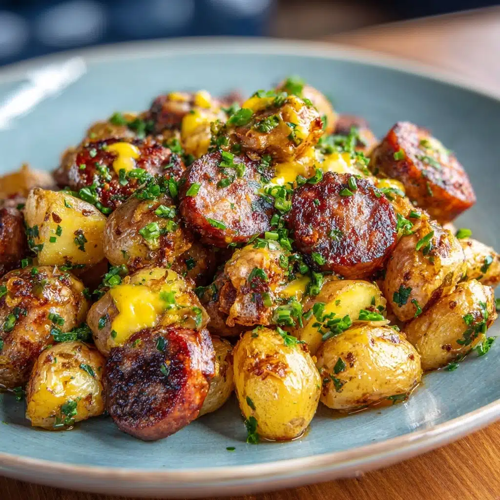 Cheesy Ranch Potatoes and Smoked Sausage Recipe - Recipe Image