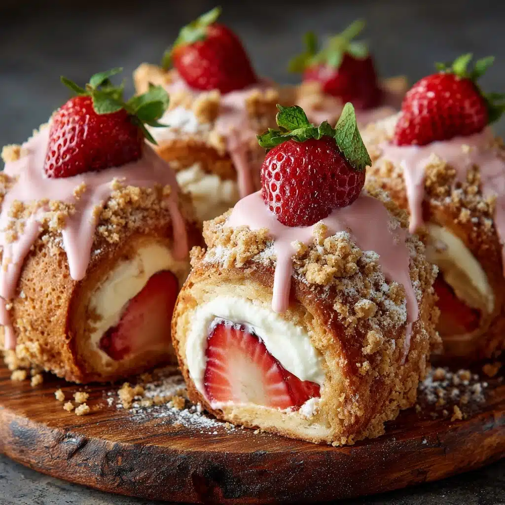 Best Strawberry Cheesecake Sweet Rolls Recipe - Recipe Image
