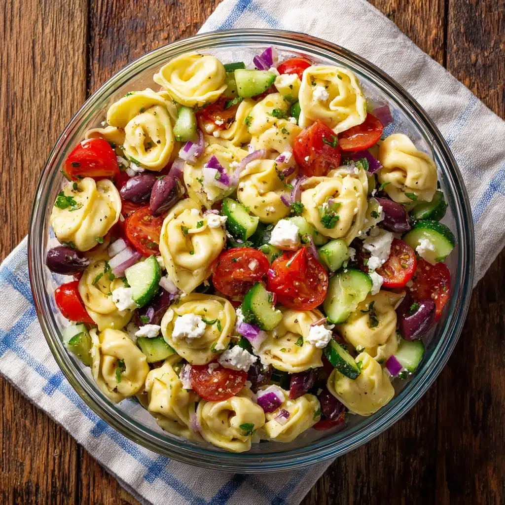 Greek Tortellini Pasta Salad Recipe - Recipe Image