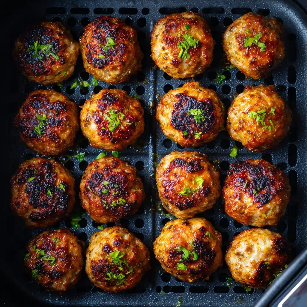 Air Fryer Chicken Meatballs With Parmesan Recipe - Recipe Image