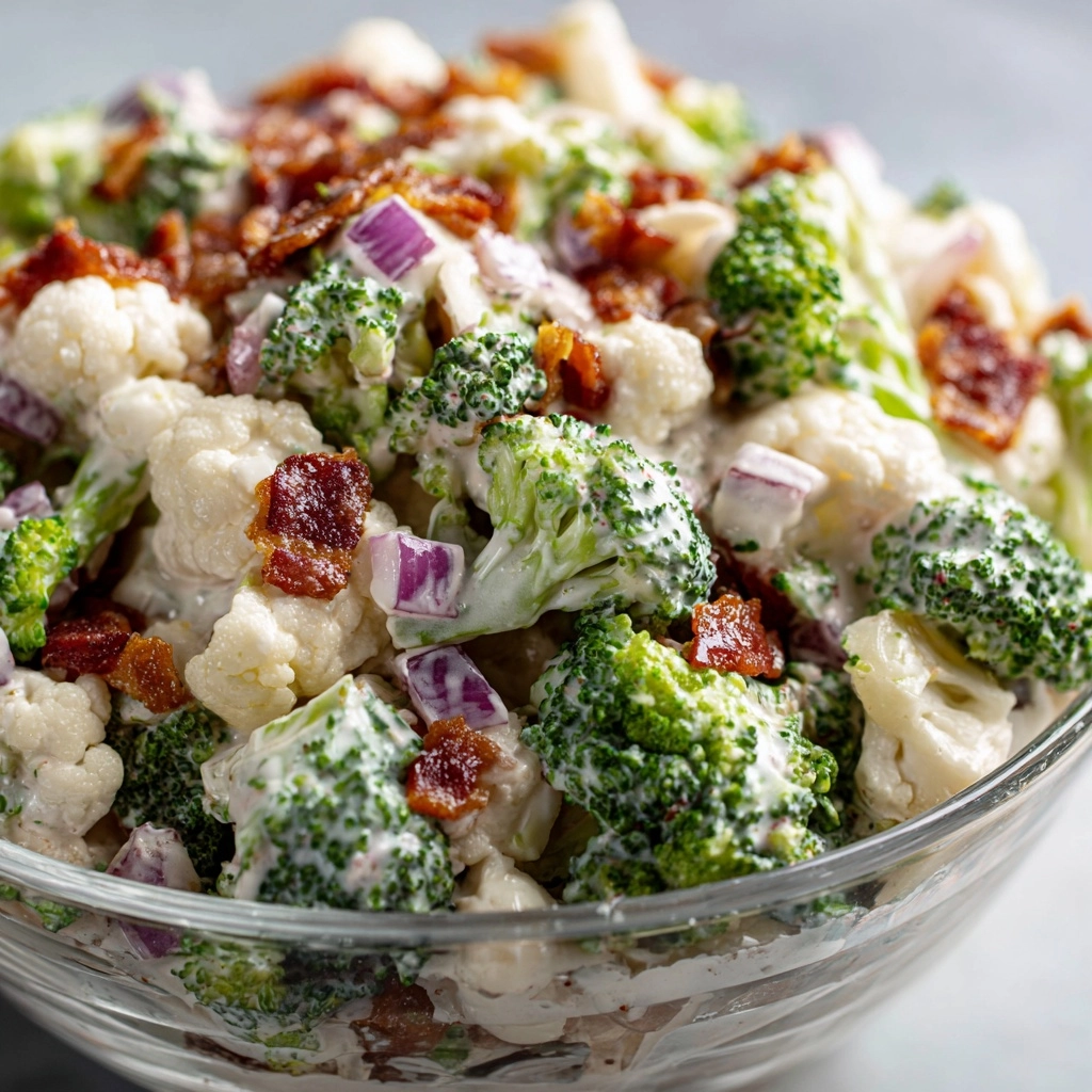 Broccoli Cauliflower Salad Recipe - Recipe Image
