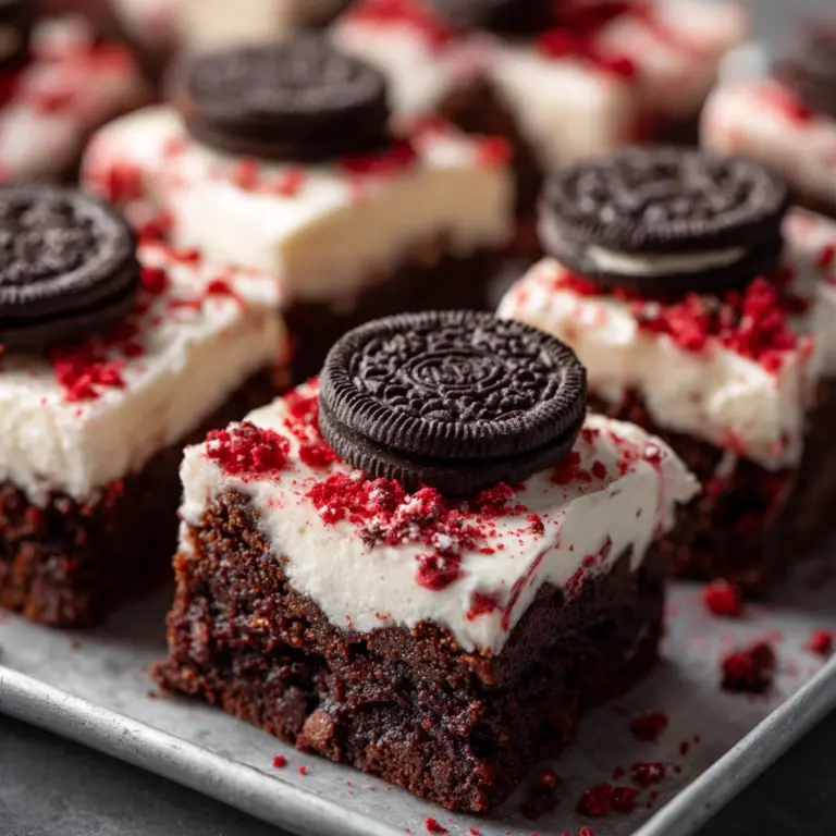 Cookies & Cream Red Velvet Brownies Recipe