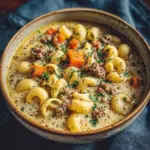 One-Pot Macaroni Cheeseburger Soup Recipe
