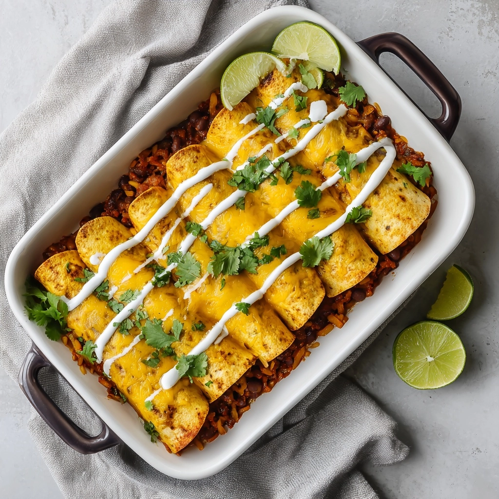 Veggie and Black Bean Enchiladas Recipe - Recipe Image