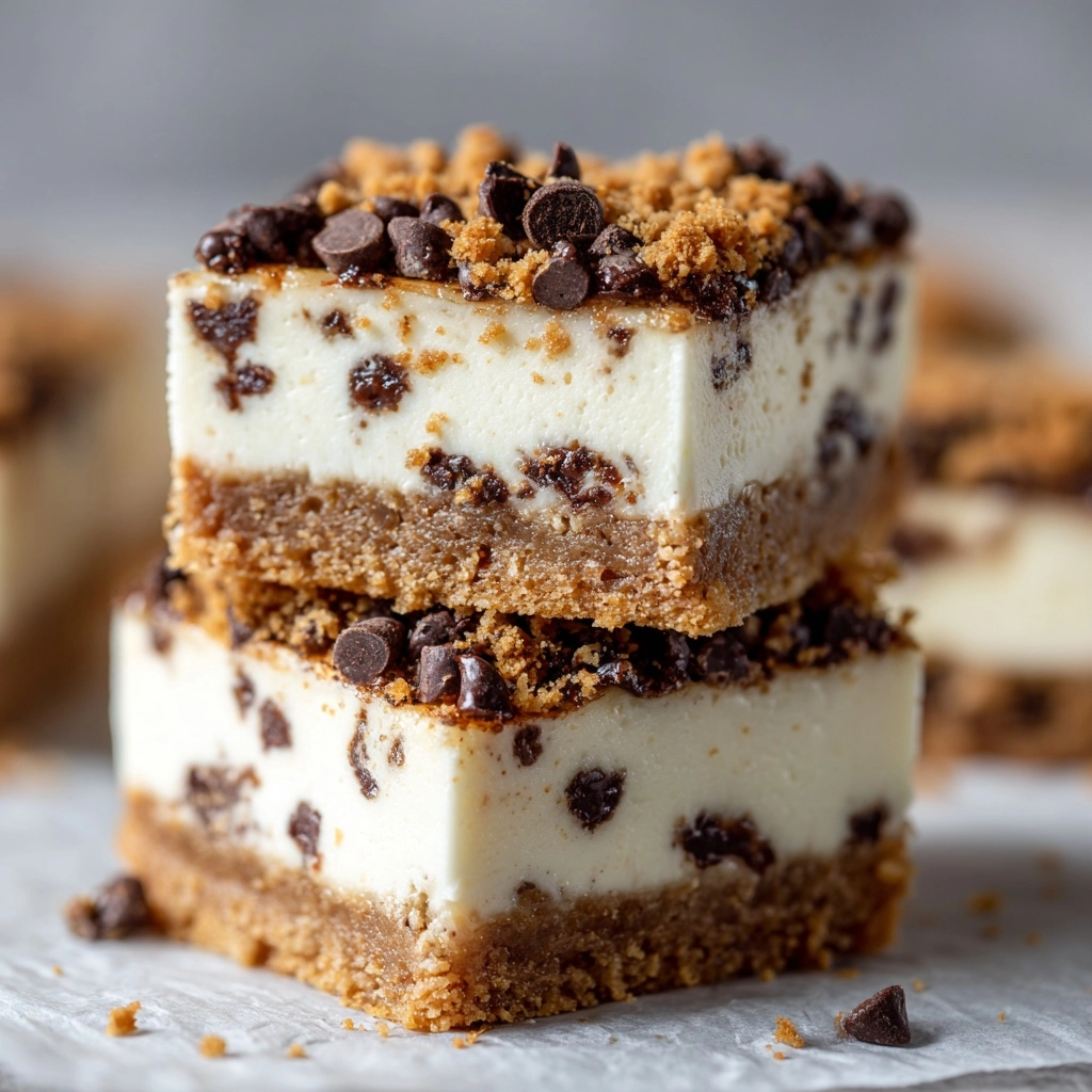 No-Bake Cookie Dough Cheesecake Bars: Recipe - Recipe Image