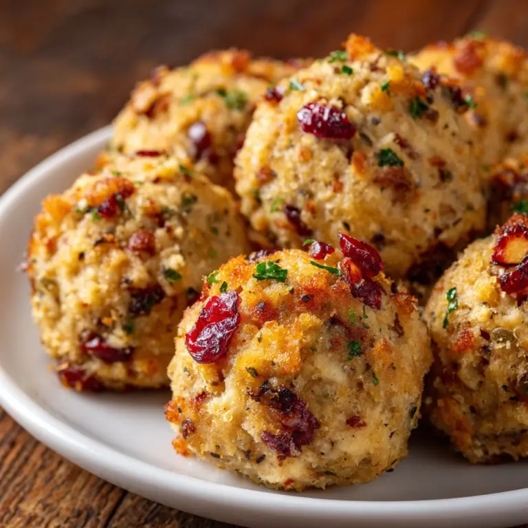 Cranberry Turkey Stuffing Balls Recipe