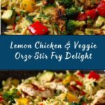 Lemon Chicken & Veggie Orzo Stir Fry Recipe