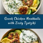 Greek Chicken Meatballs with Homemade Tzatziki Sauce Recipe