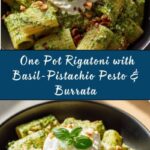 oni with Basil-Pistachio Pesto & Burrata Recipe