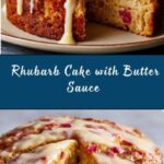 Rhubarb Cake with Butter Sauce Recipe