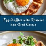 Egg Waffles with Romesco and Goat Cheese Recipe