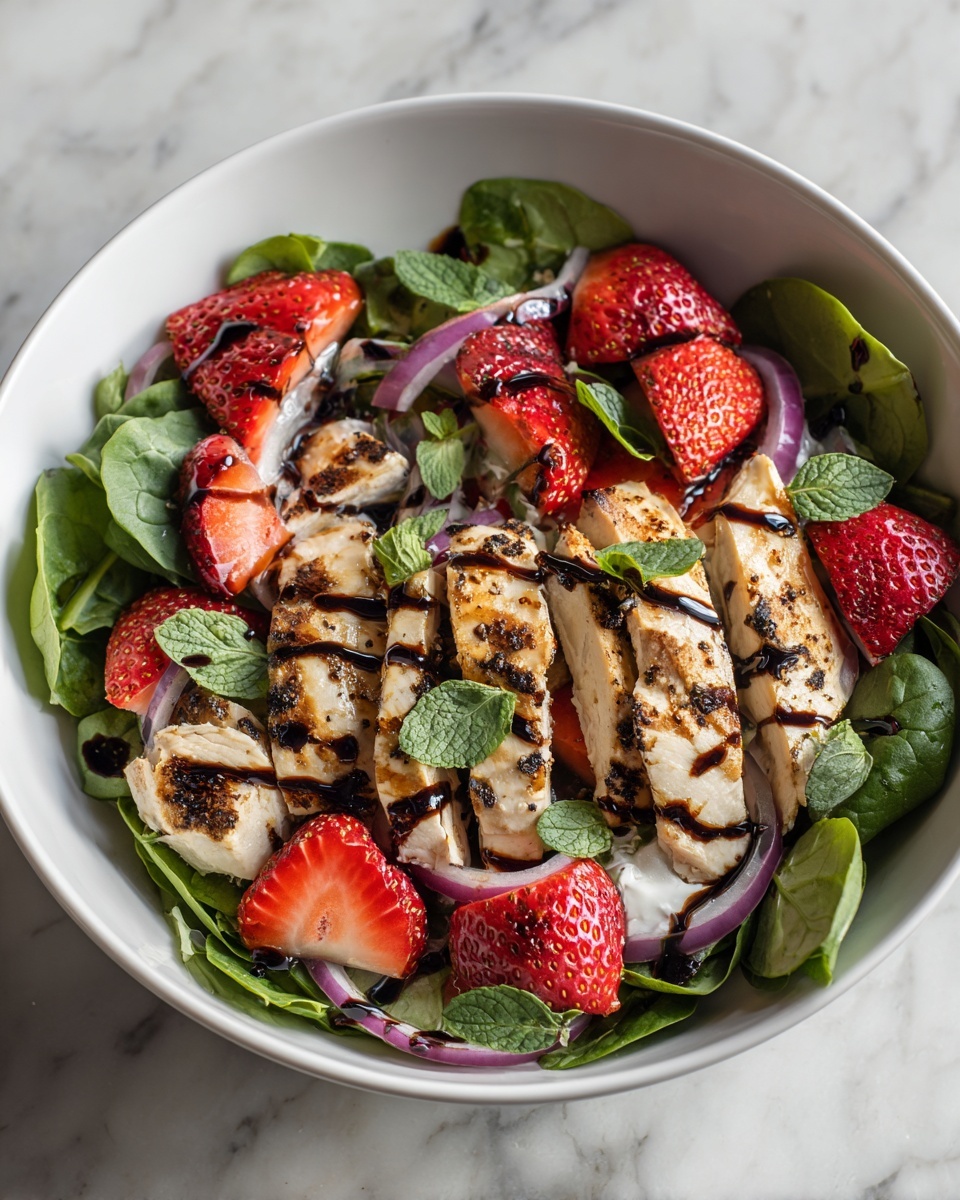 Strawberry Chicken Salad with Balsamic Dressing Recipe - Recipe Image