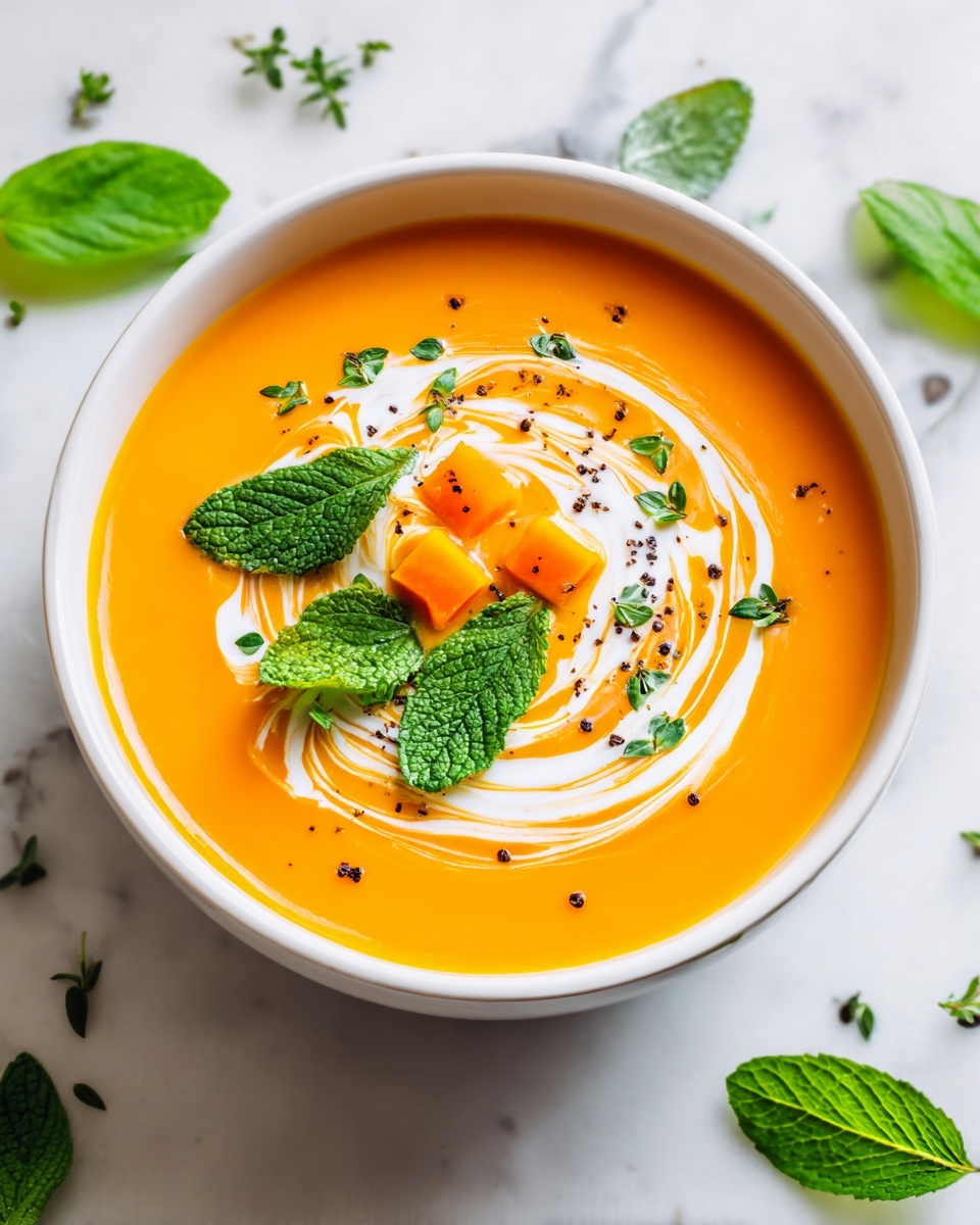 Spicy Butternut Squash Sweet Potato Soup Recipe - Recipe Image