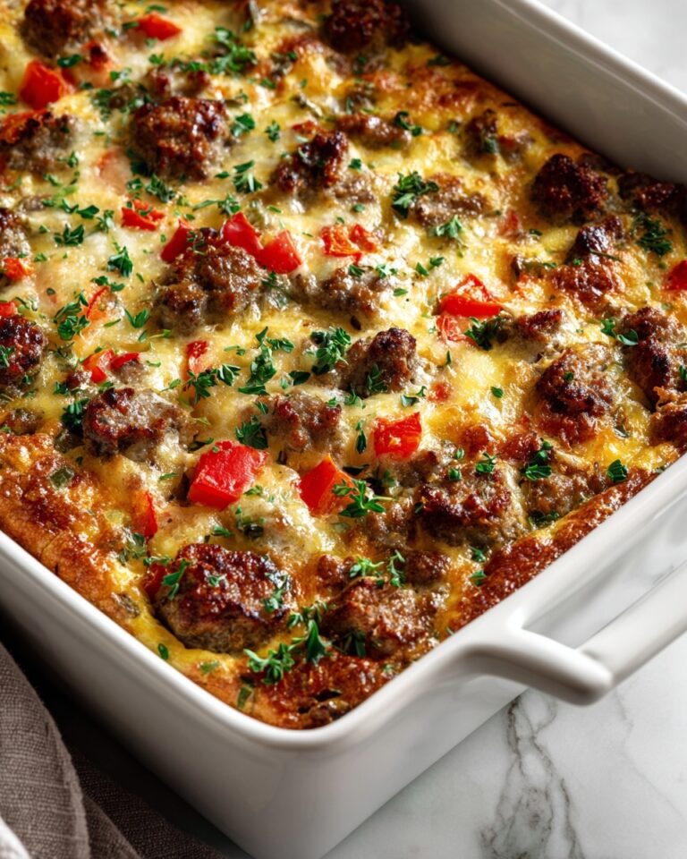 Cheesy Sausage Hashbrown Breakfast Bake Recipe