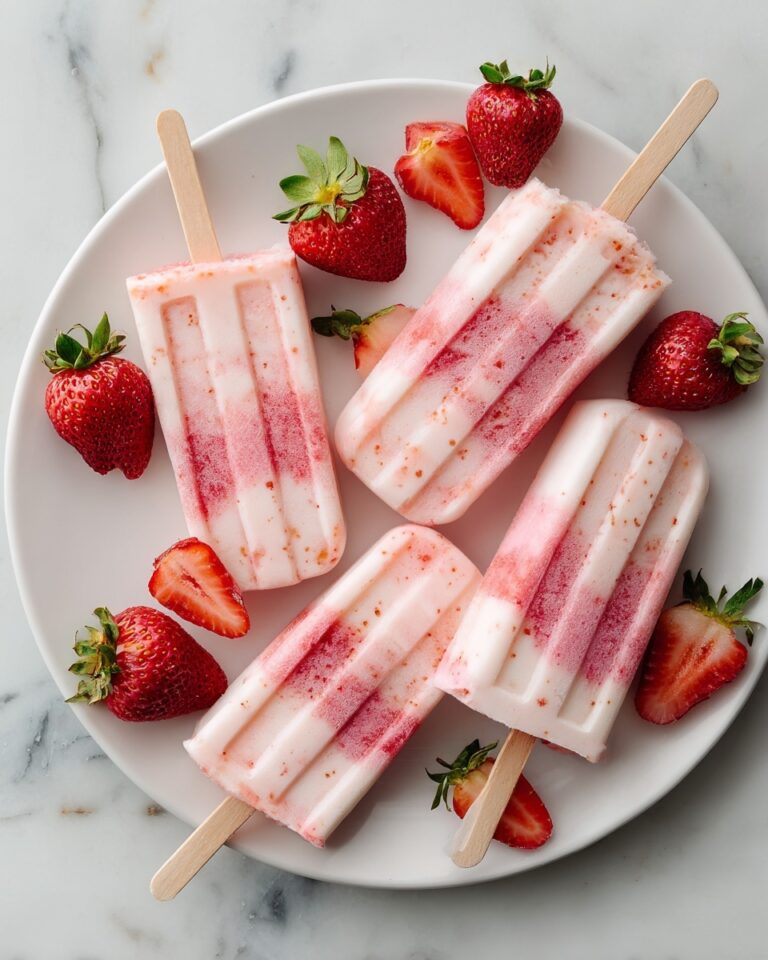 Strawberry Breakfast Popsicles Recipe