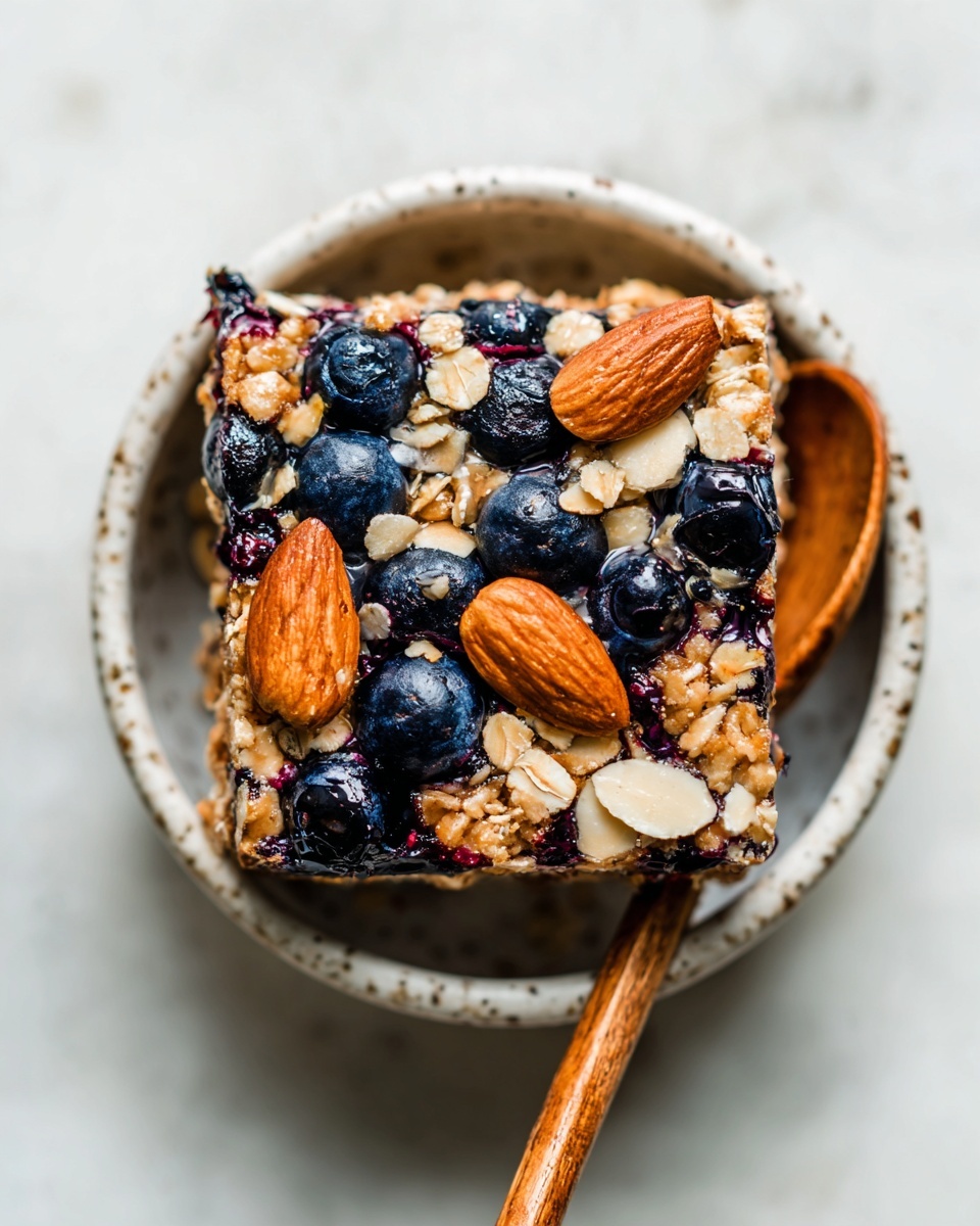 Baked Oats with Blueberries and Almonds Recipe - Recipe Image