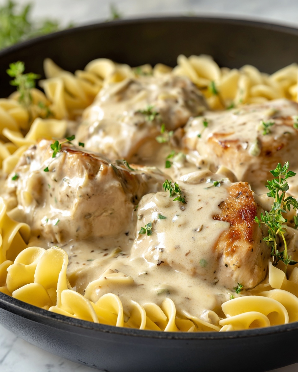 One-Pan Chicken with Buttered Noodles Recipe - Recipe Image