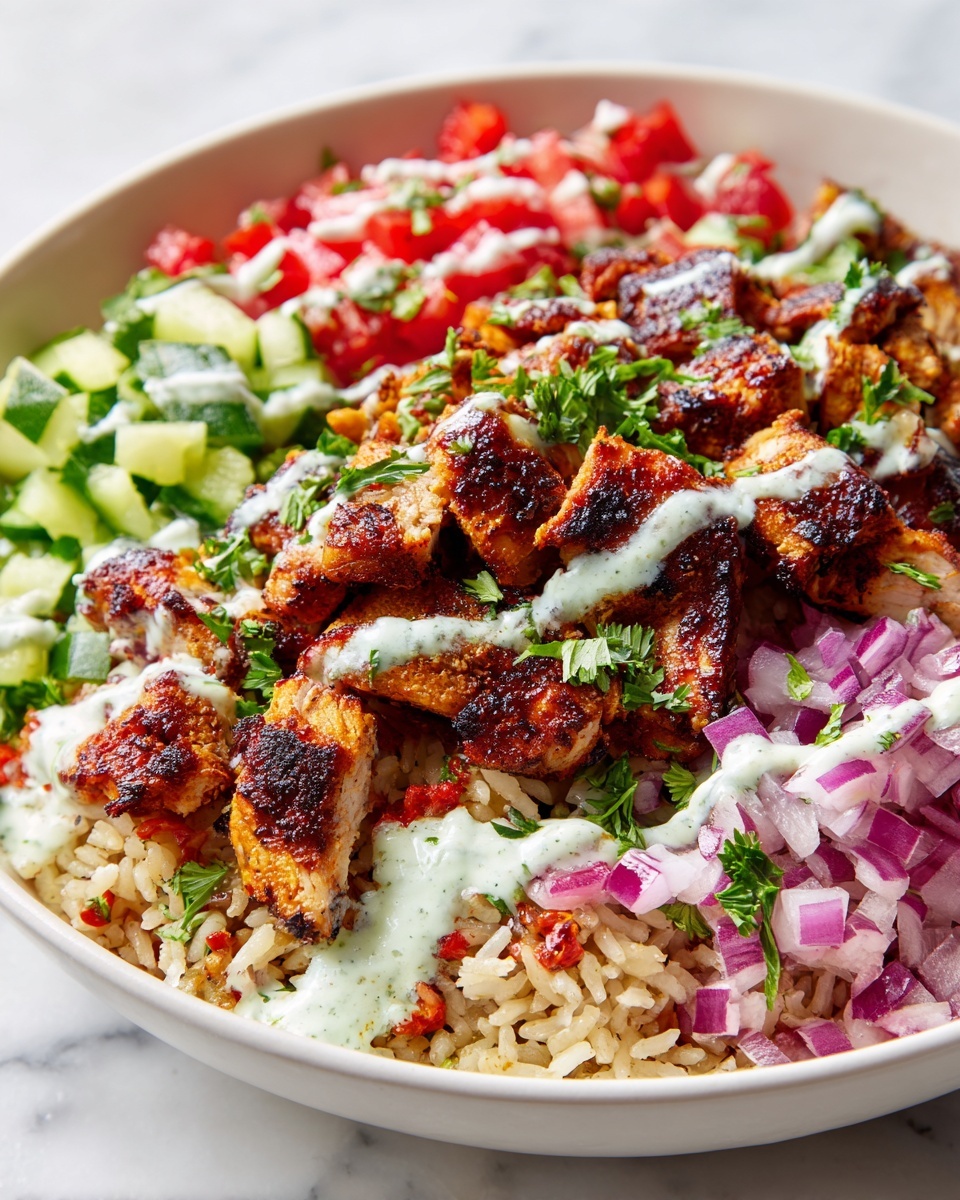 Juicy Chicken Shawarma Crispy Rice Salad Recipe - Recipe Image