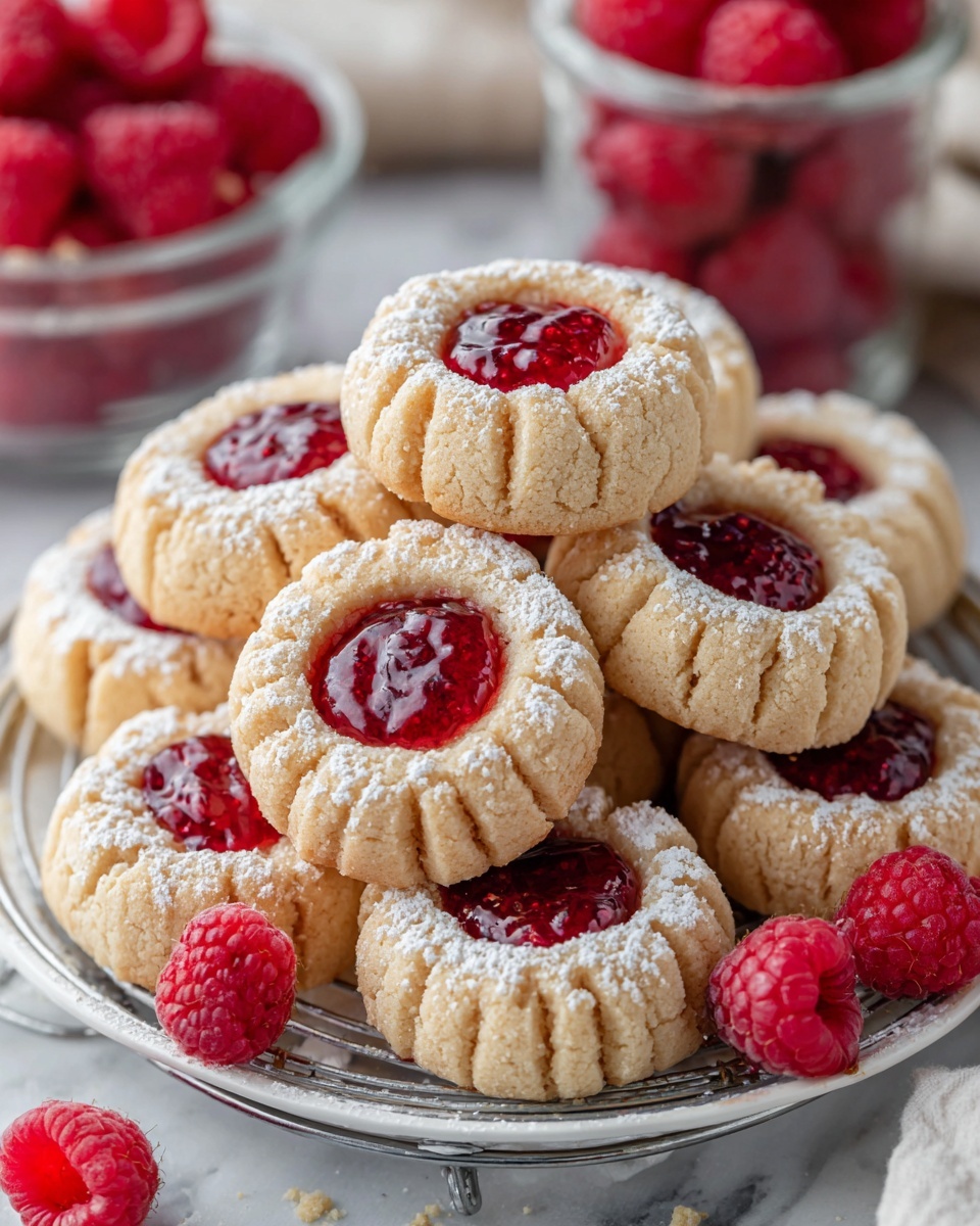 Raspberry Thumbprint Cookies Recipe - Recipe Image