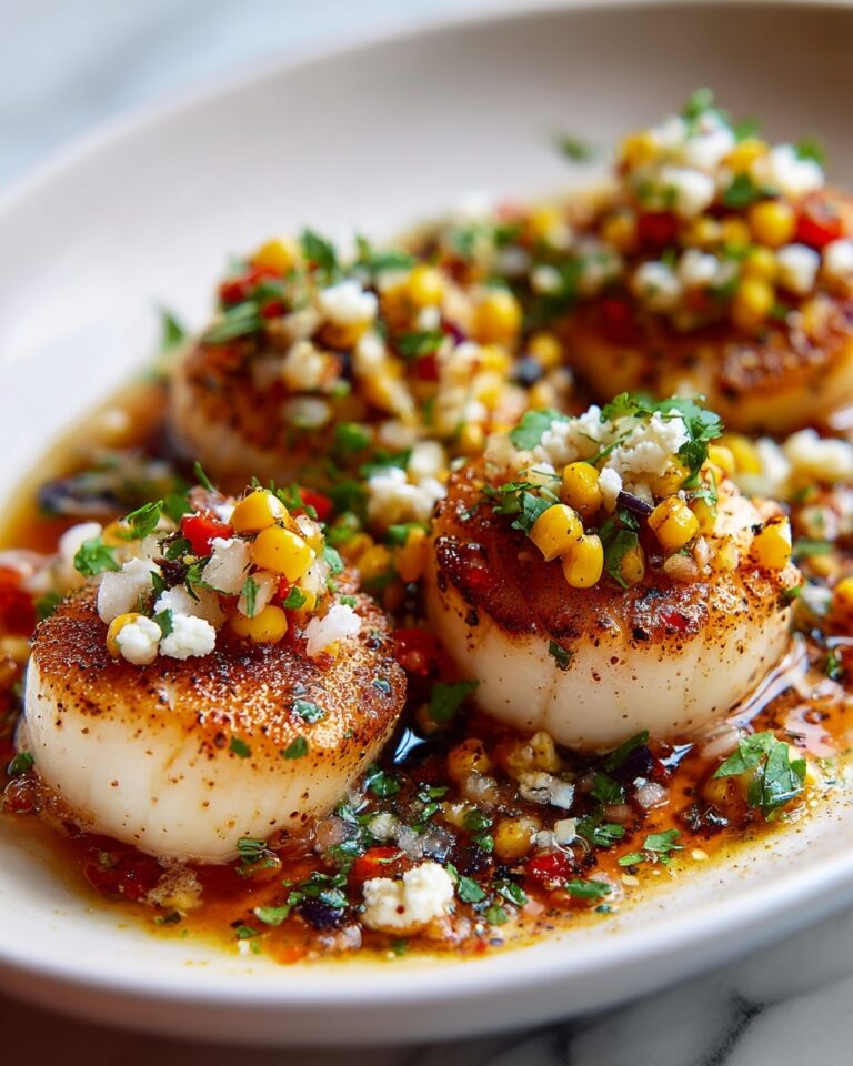 Scallops with Sautéed Corn & Chimichurri Recipe
