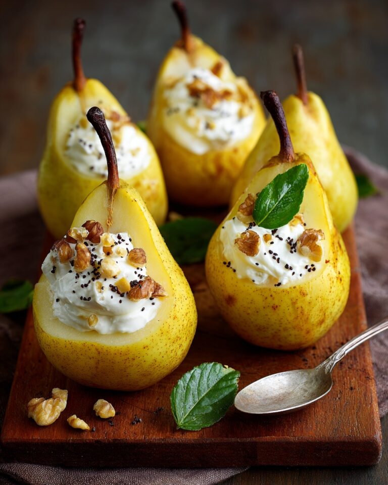 Elegant Blue Cheese Stuffed Pears Recipe
