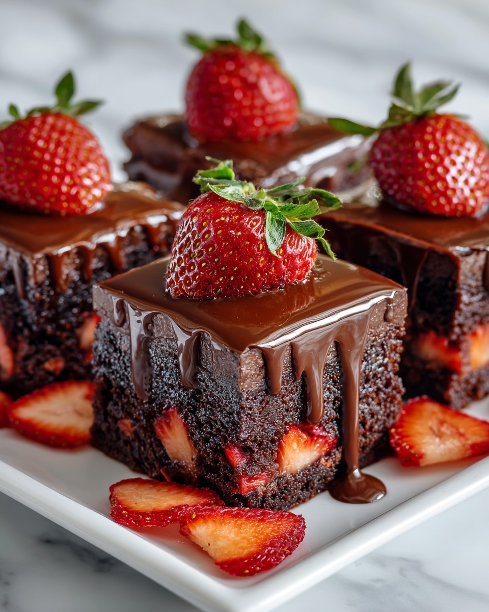 Chocolate Covered Strawberry Brownies: A Decadent Dessert Recipe - Recipe Image