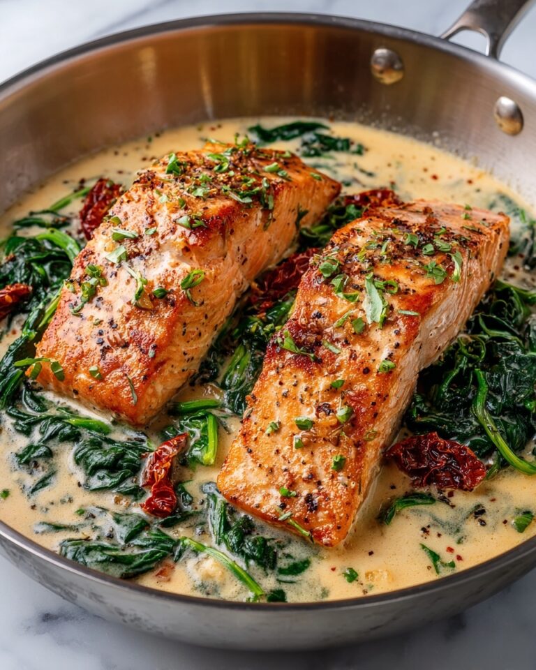 Creamy Garlic Butter Tuscan Salmon Recipe