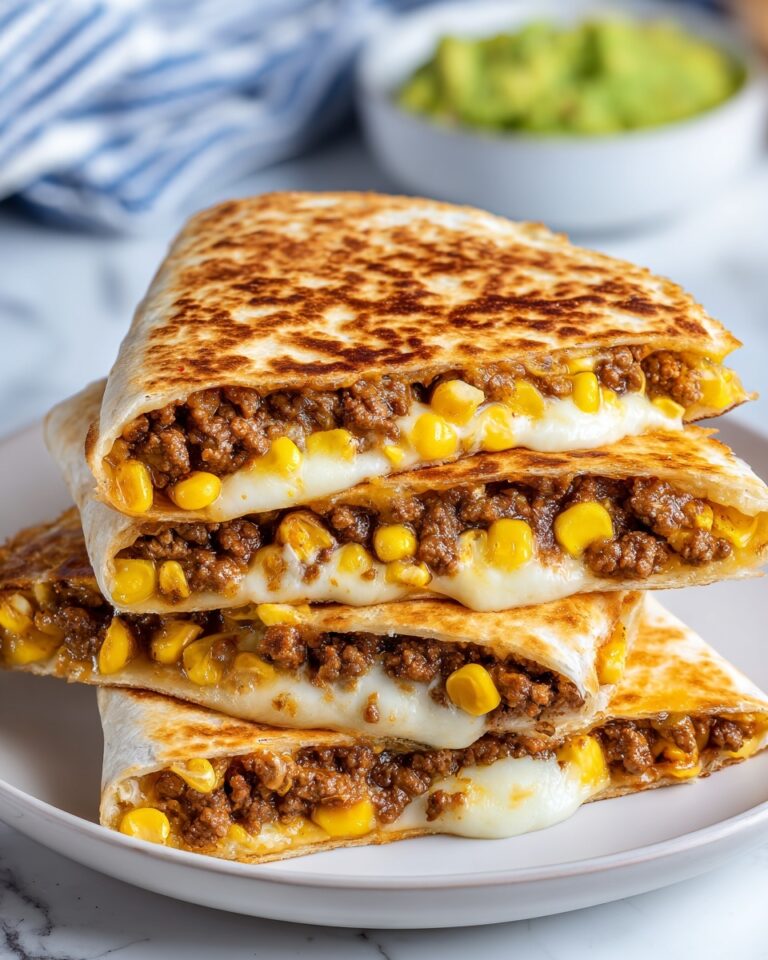 Cheesy Ground Beef Quesadillas Recipe