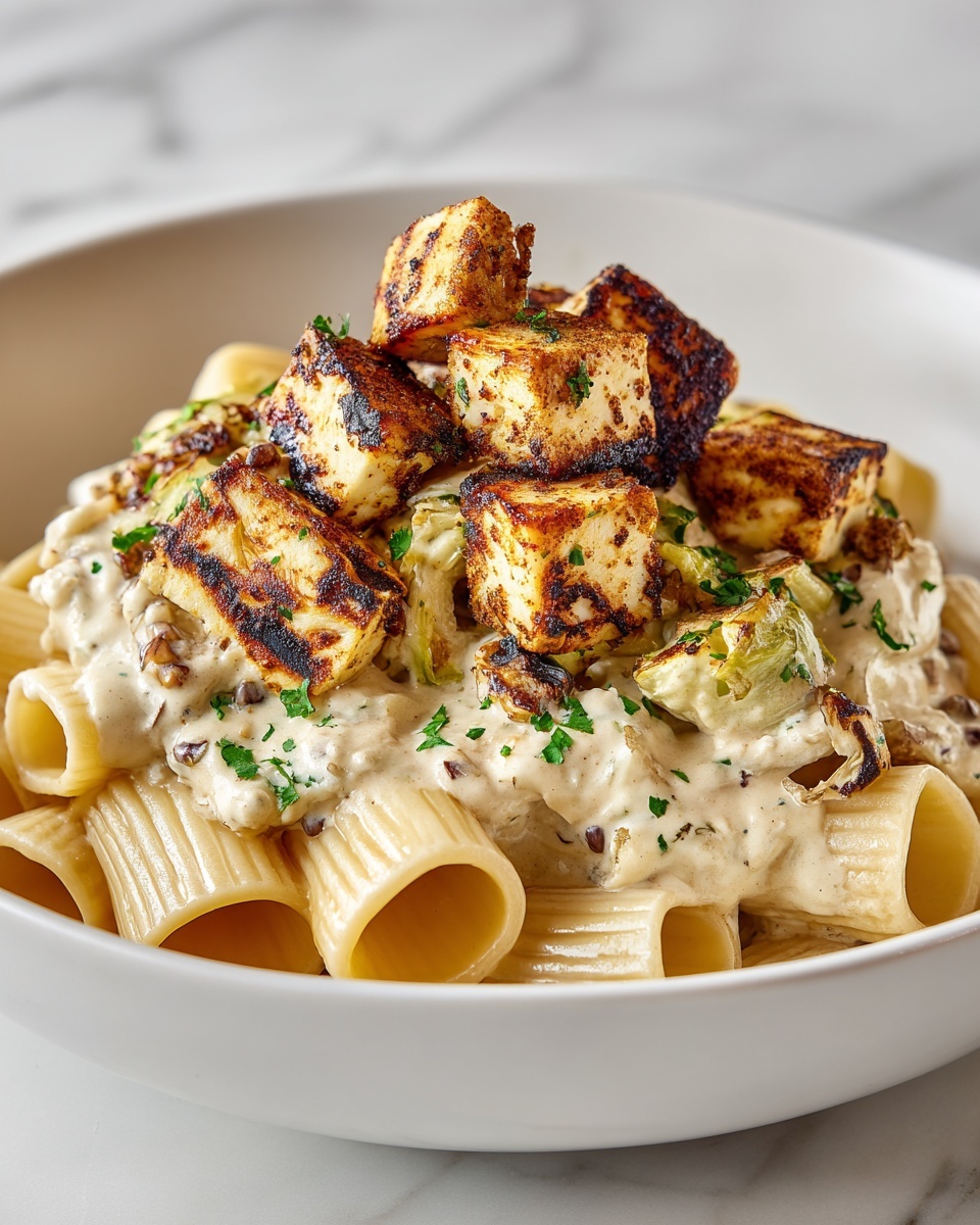 Creamy Parmesan Chicken Rigatoni Recipe - Recipe Image